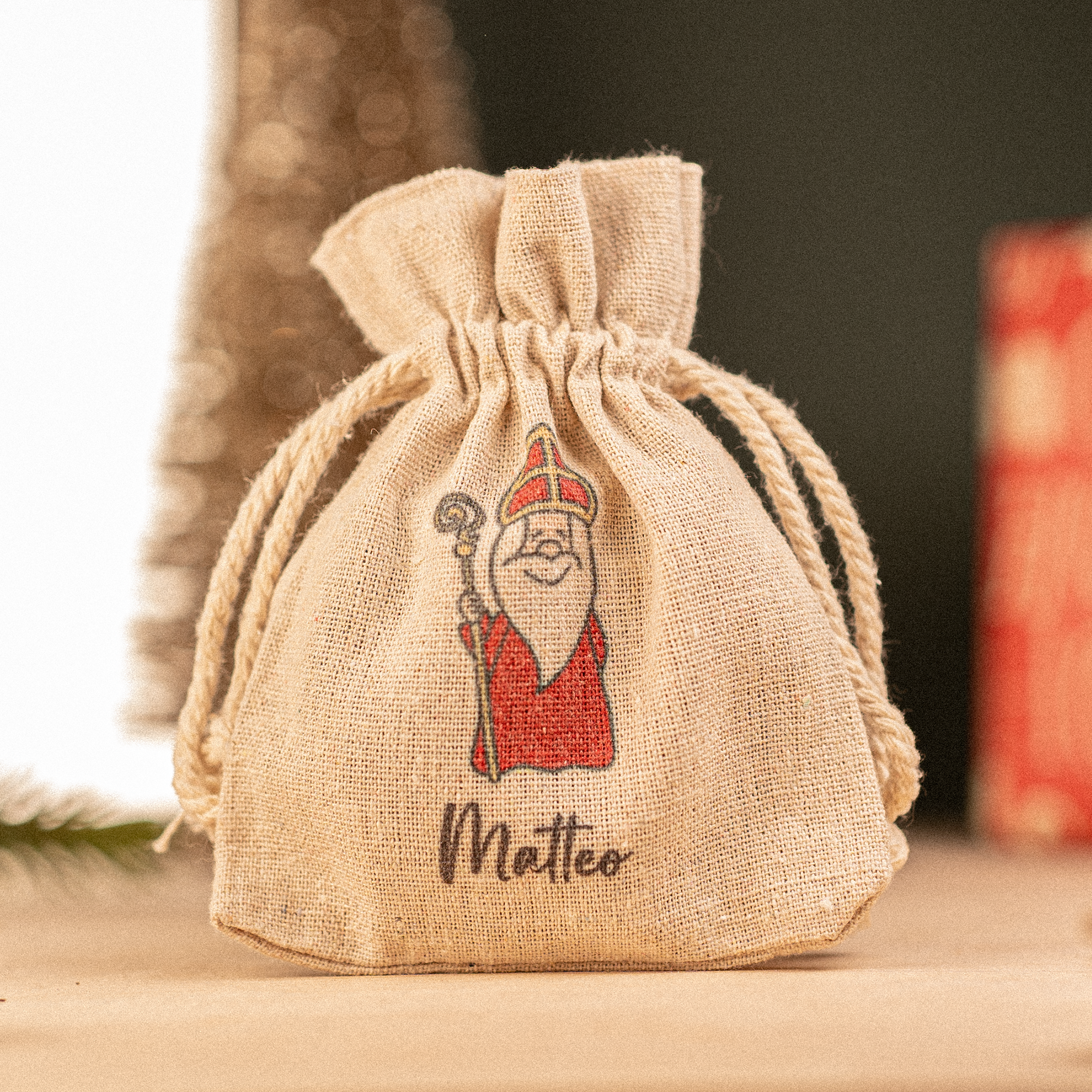 Jutebeutel "Nikolaus" - Personalisiert - 11 x 14 cm