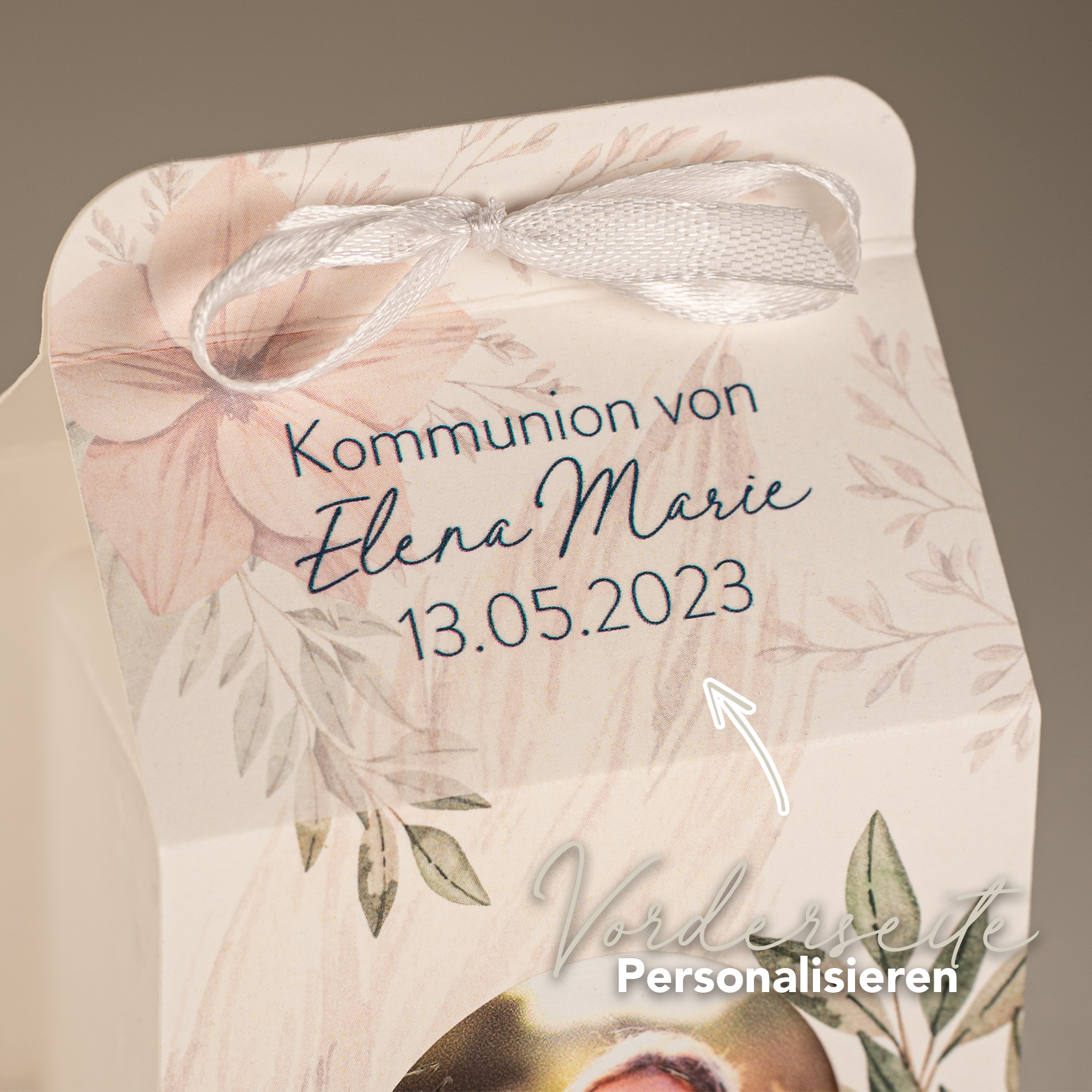 Kerzentasche Wildblume inkl. Viereck-Kerze - Gastgeschenk