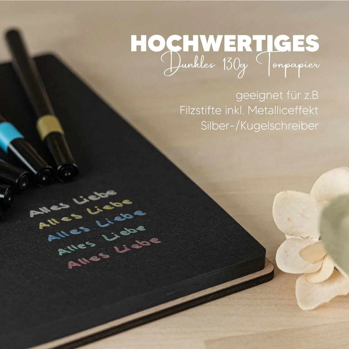 Hochzeitsgästebuch aus Holz - Personalisierte Lasergravur
