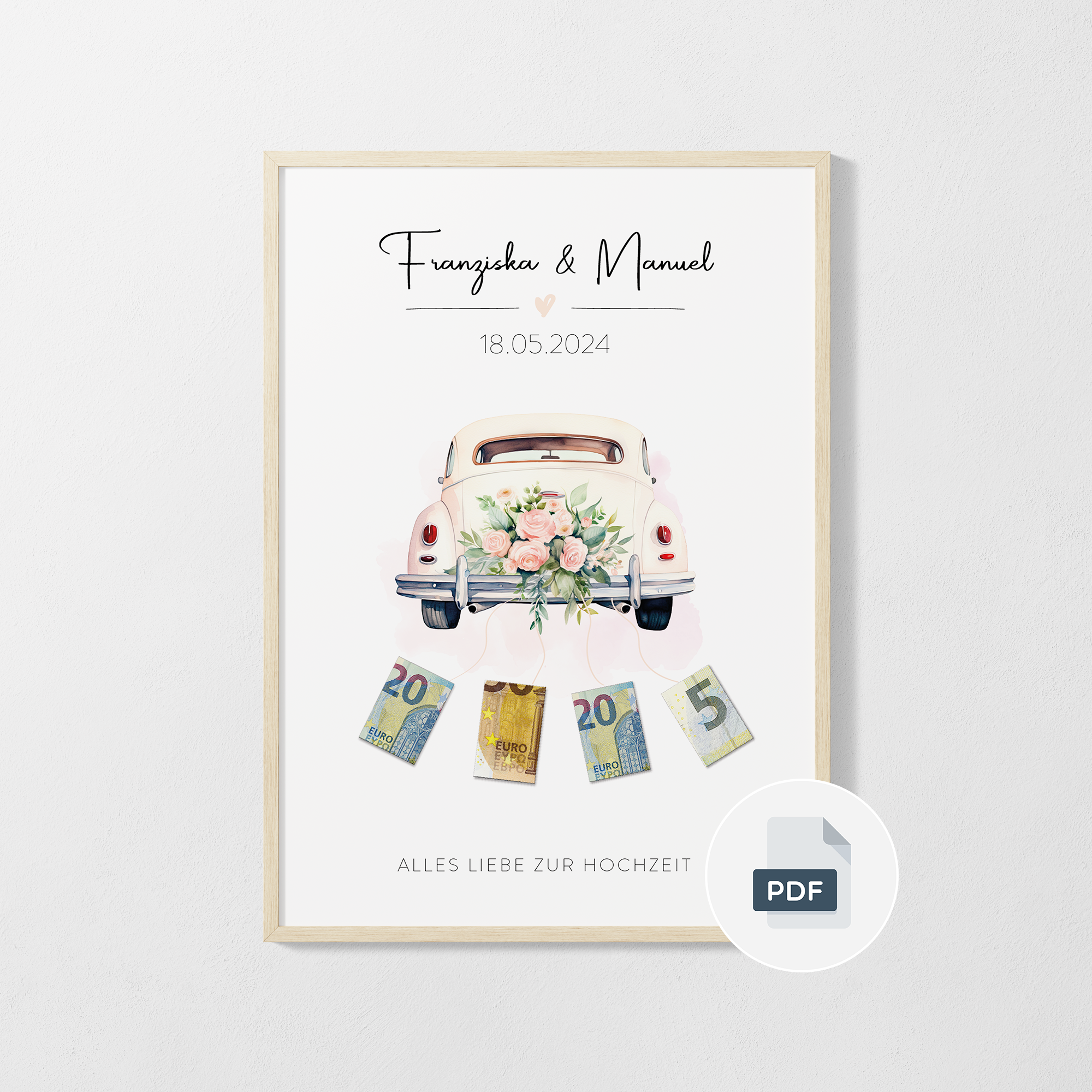 PDF Download Geldgeschenk zur Hochzeit - GELDANHÄNGER