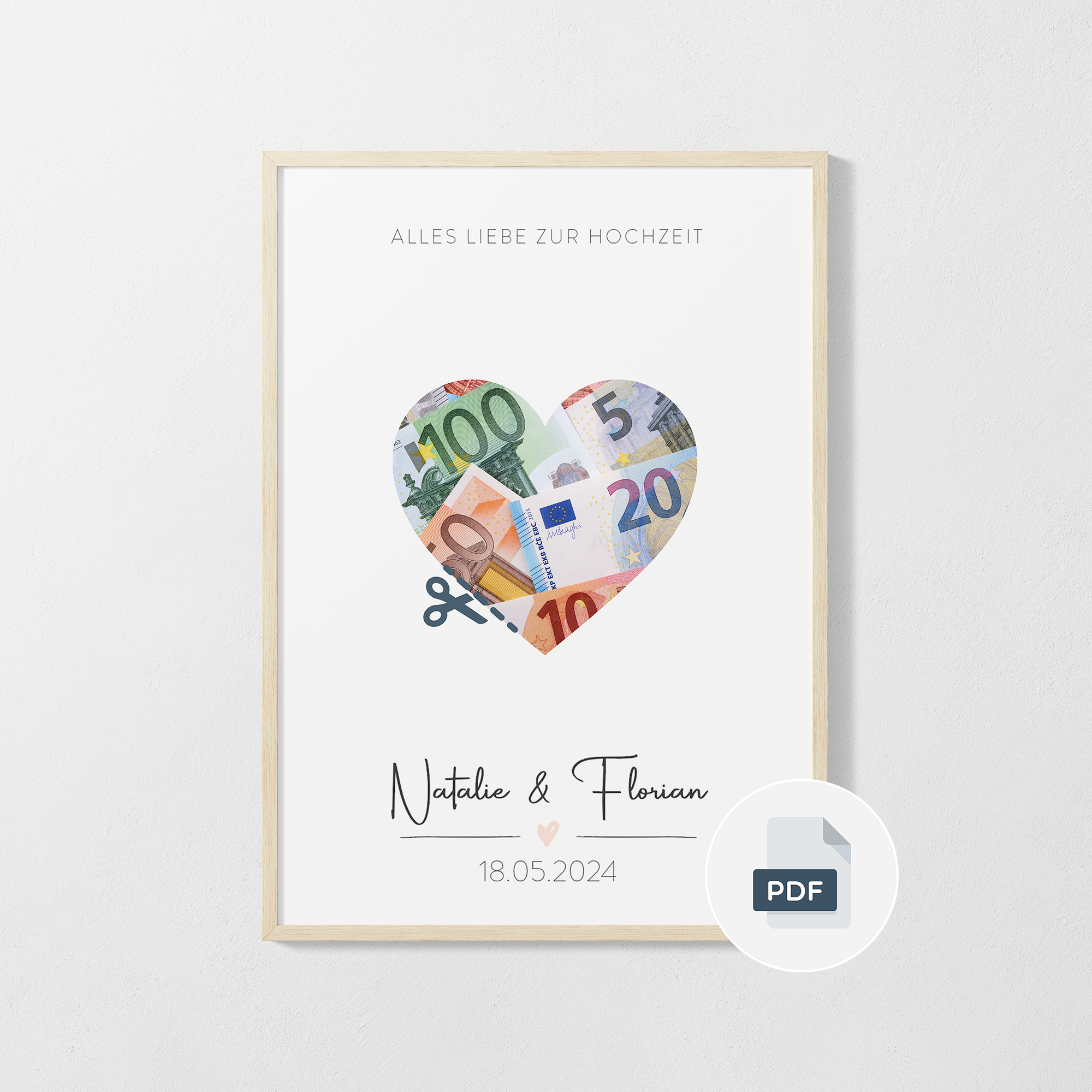 PDF Download Geldgeschenk zur Hochzeit - HERZ